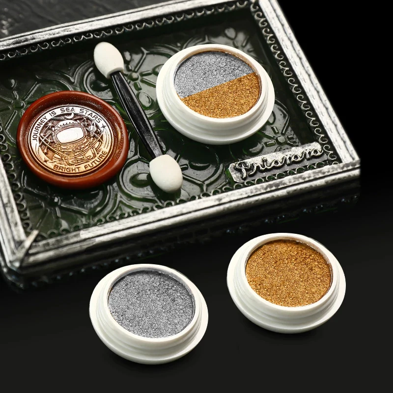 Золотистая Серебристая восковая печать штемпель для пудры крем блестящая ручка