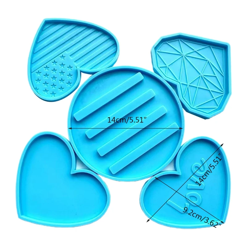 

1 Set Coffee Tea Cup Stand Holder Epoxy Resin Mold Table Mug Mat Coaster Silicone Mould DIY Craft Decor Tools