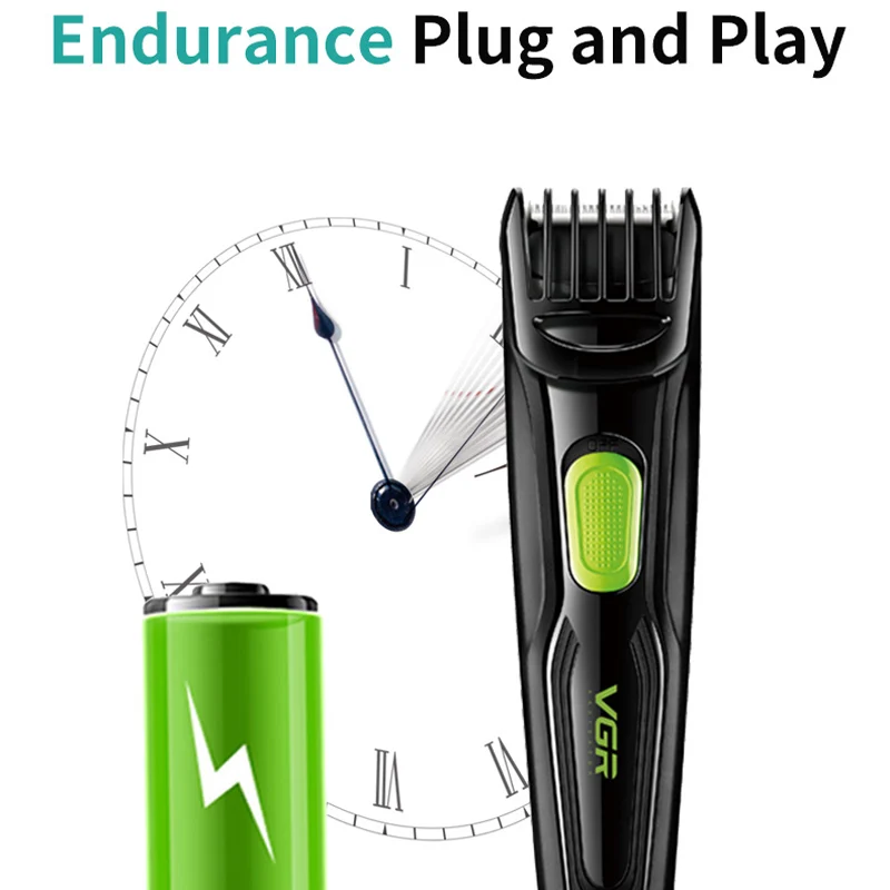 VGR портативная электрическая машинка для стрижки волос перезаряжаемый