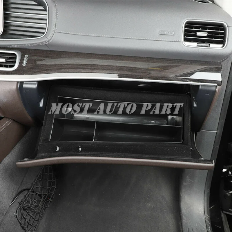 Скидка Пластиковый внутренний ящик для хранения перчаток, органайзер, держатель, лоток для Mercedes Benz GLE Class W167 2020-2021 LHD, украшение автомобиля, отделка а...