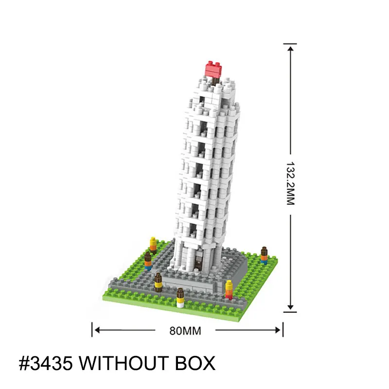 WiseHawk всемирно известный архитектурный мини-строительный блок пластиковая