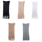 Женская летняя сексуальная сетчатая пляжная длинная юбка Y166, вязаная крючком юбка с кисточками, блестящая накидка, саронг