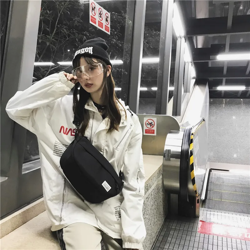 Корейская модная холщовая поясная сумка унисекс Повседневная летняя уличная