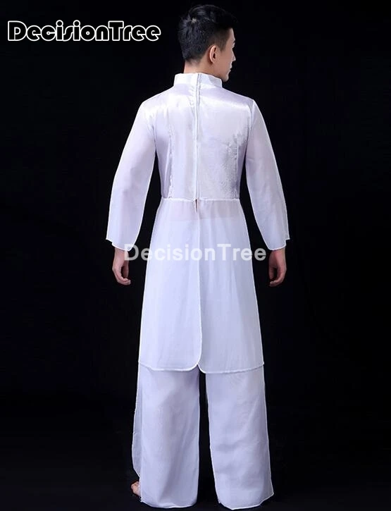 

2021 men hanfu adult traditional chinese clothing folk dance ancient costume stage performance singers tang suit festival outfit