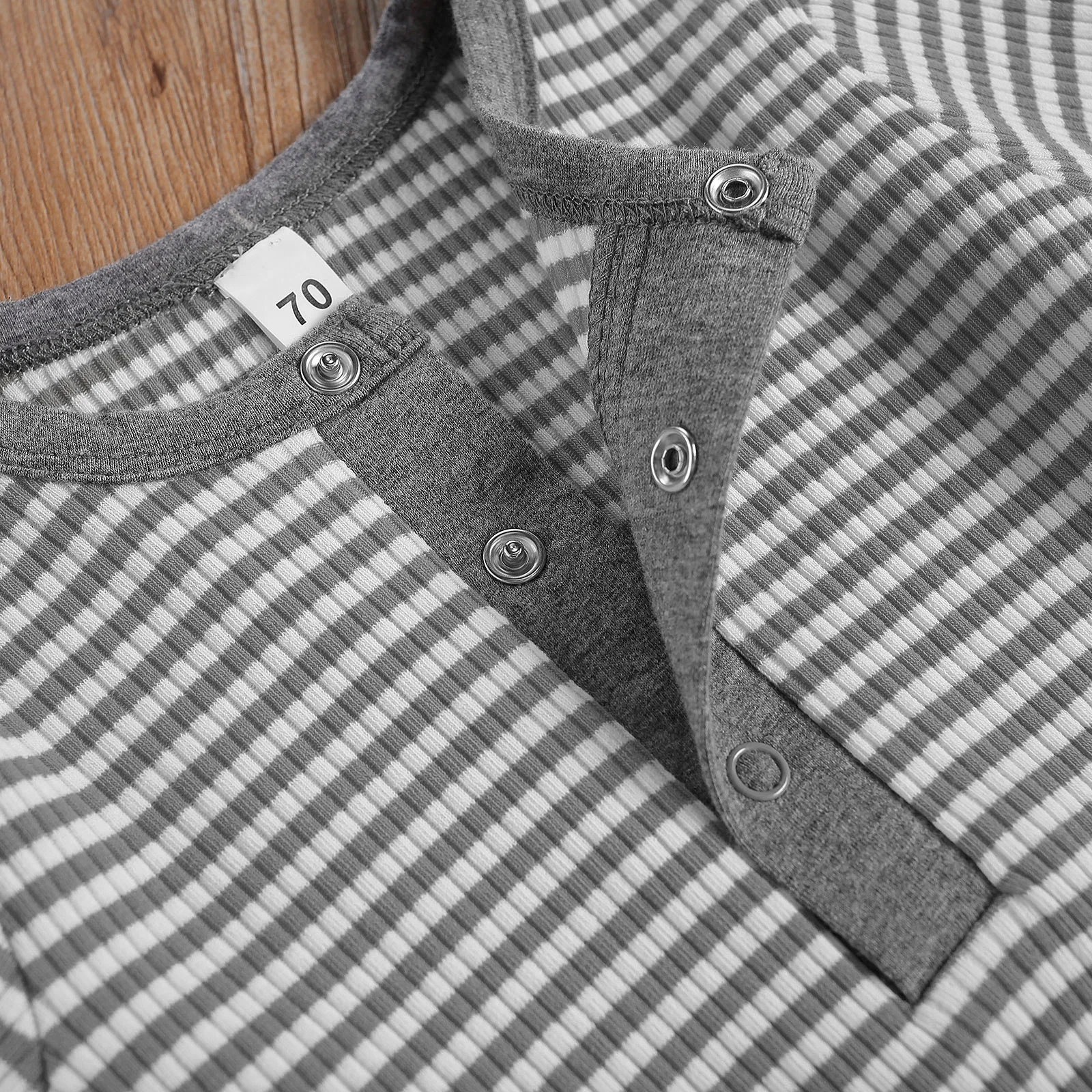 

CANIS 2 Pcs Newborn Casual Outfits Toddler Long Sleeve Round Neck Striped Pullover + Trousers