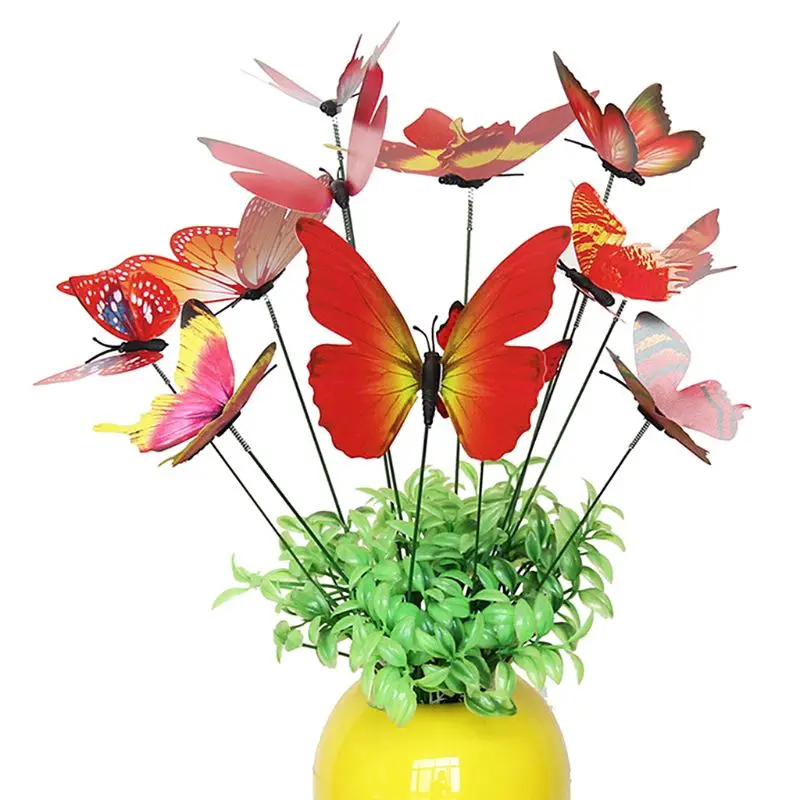 12 шт Искусственный декор в виде бабочек шланг для полива огорода двора газон