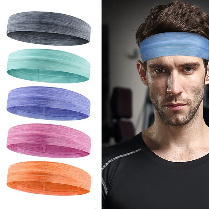 Anti-Slip Elastic Sweatband Sports Gym Women Men Breathable Basketball Fitness Yoga Volleyball Cycling Hair Headbands | Спорт и