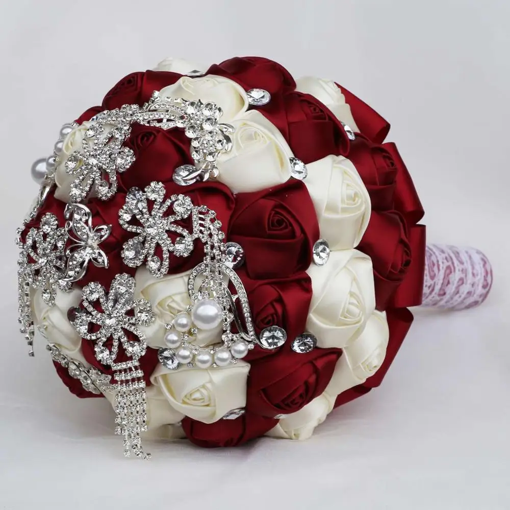 

Элегантный свадебный букет, искусственная лента, украшение для подружки невесты, свадебные аксессуары W2285N