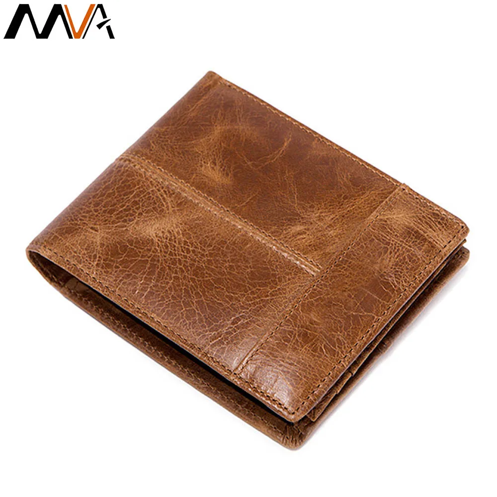 Новинка 2019 мужские кошельки из натуральной коровьей кожи Короткие винтажные с