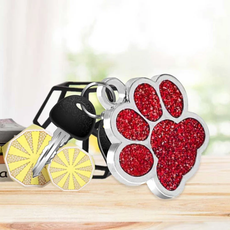 

Custom Dog Tag Engraved Pet Dog Collar Accessories Personalized Cat Puppy ID Tag Stainless Steel Paw Name Tags Pendant Anti-lost