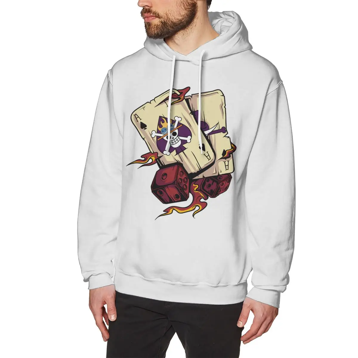 

Crewneck Pirate Cards Hoodies Novelty Unique Design For Man Ace Sweatshirt Casual One piece