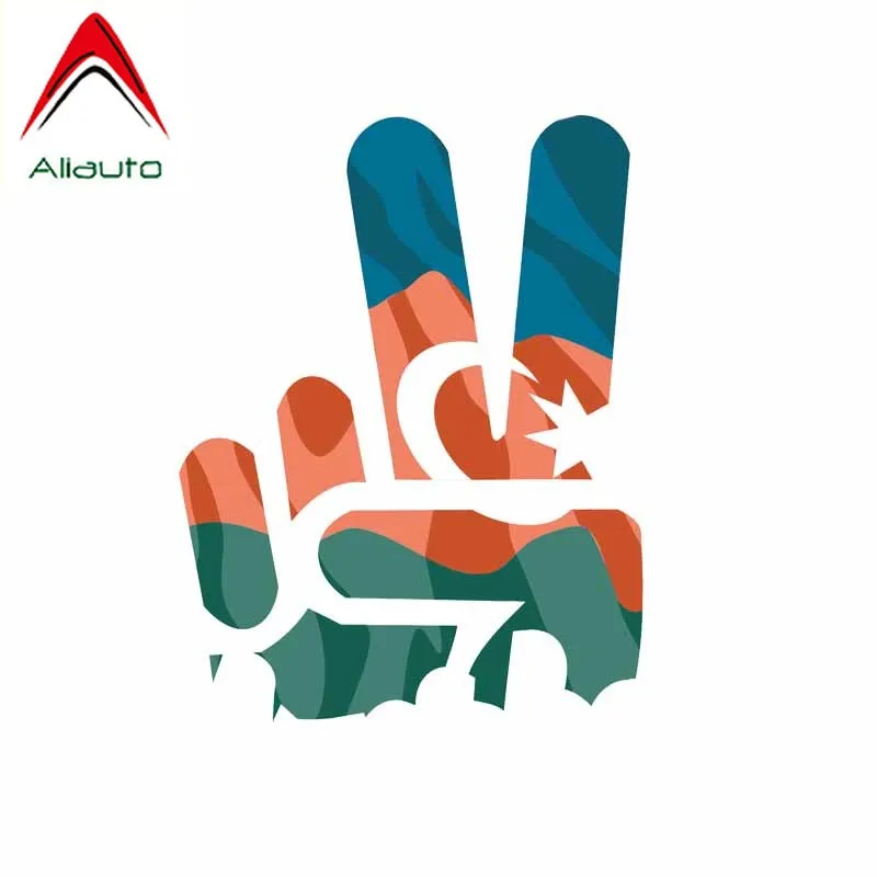 Aliauto креативные автомобильные стикеры азербайджанский флаг победный жест