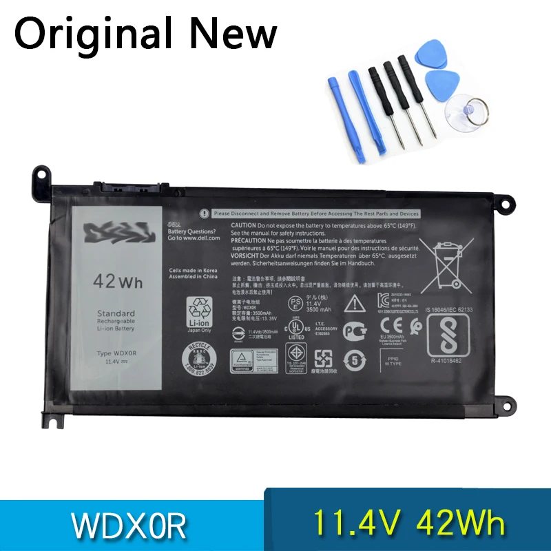 Оригинальный Батарея 3CRH3 WDX0R для Dell Inspiron 13 5000 5468 5567 5568 5565 7368 14 7000 7560 7460 Latitude 3488 3580 WDXOR