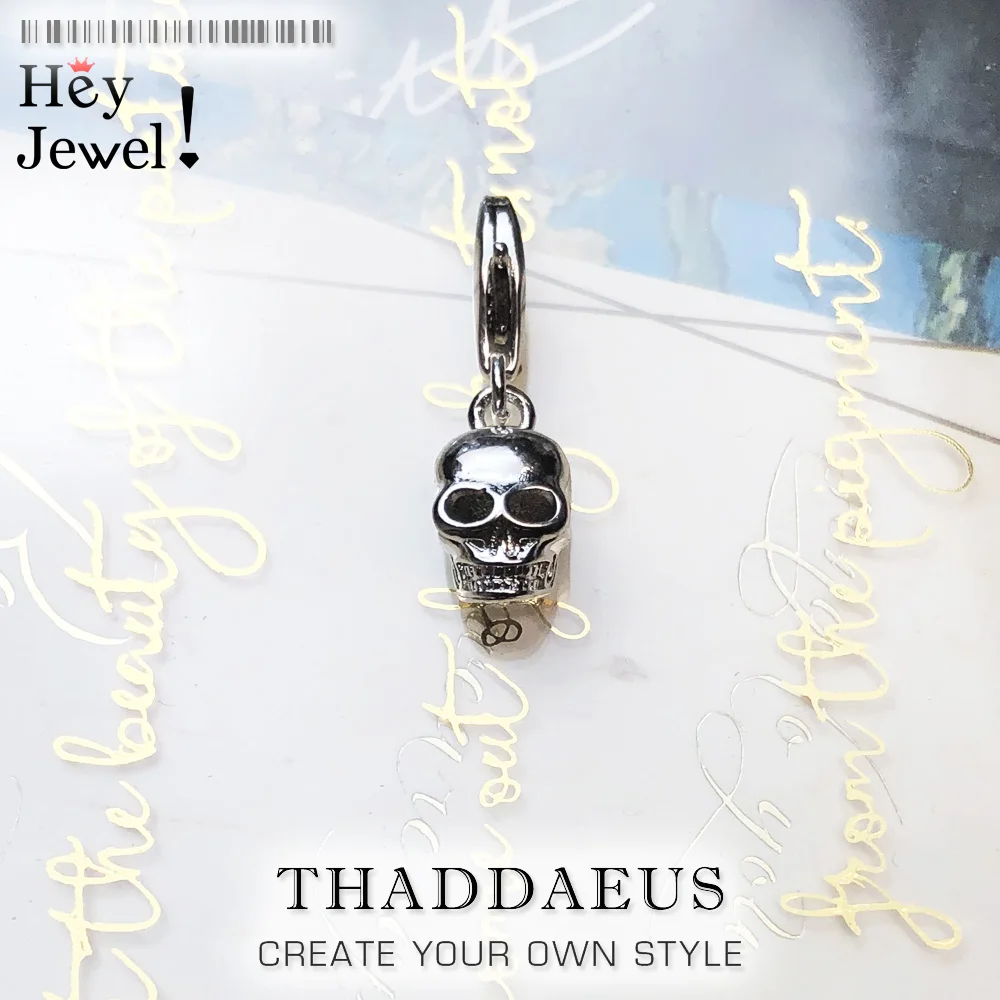 Подвеска в виде черепа из стерлингового серебра 925 пробы трех цветов женская и