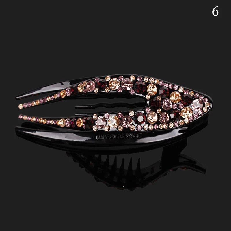 

Women Hairpin Duck Clip Trendy Rhinestone Hair Pin Colorful Headdress For Lady Shining Hair Tools Charm Hair Accessories