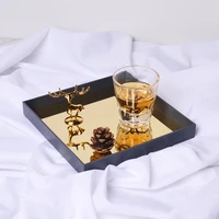 creative square mirror tray living room entrance small object desktop cosmetic aromatherapy storage tray home decor