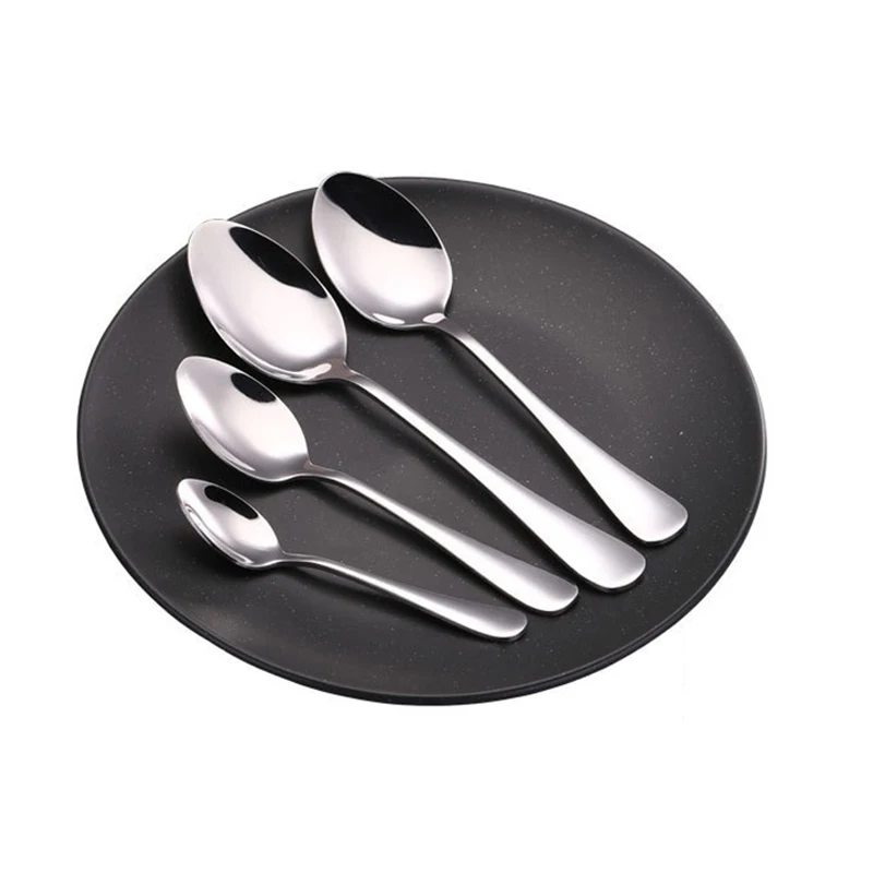 6 шт Нержавеющая сталь столовая ложка Кофе ложки чайная Мороженое пломбир