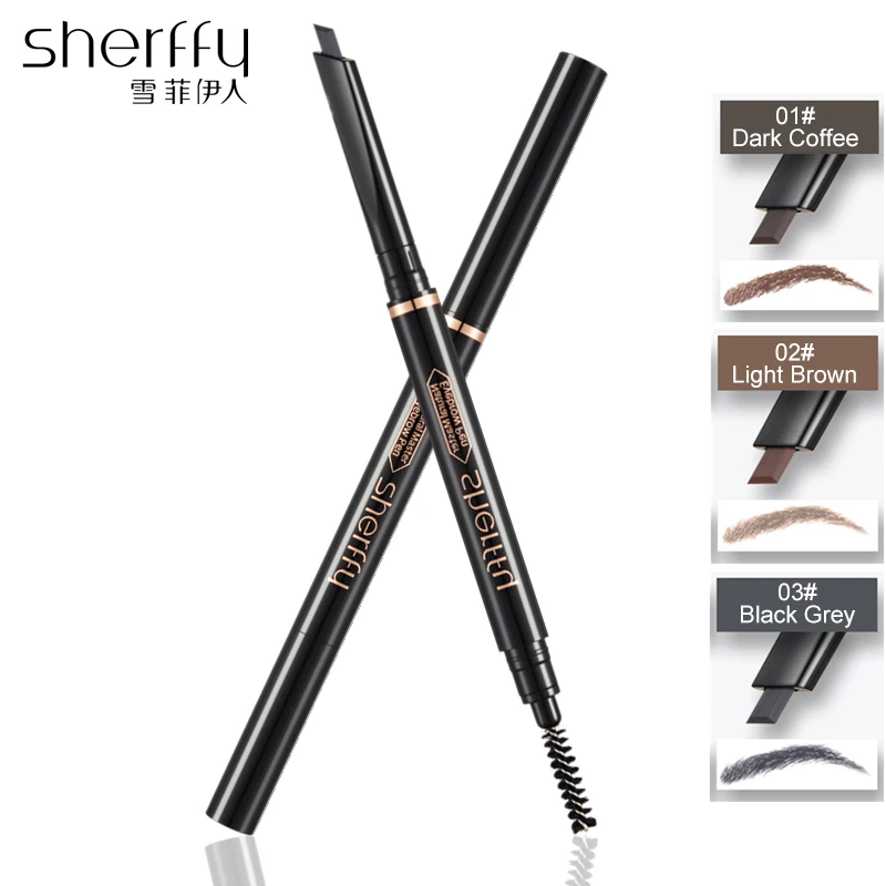 Ручка для бровей тинт Eyebrown замечательная Водонепроницаемая двухсторонняя кисть