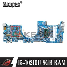For HP 13-AQ Laptop Motherboard With I5-10210U CPU 8GB RAM L63125-601 L63125-001 TPN-W144 18744-1 448.0G903.0011 100% Tested