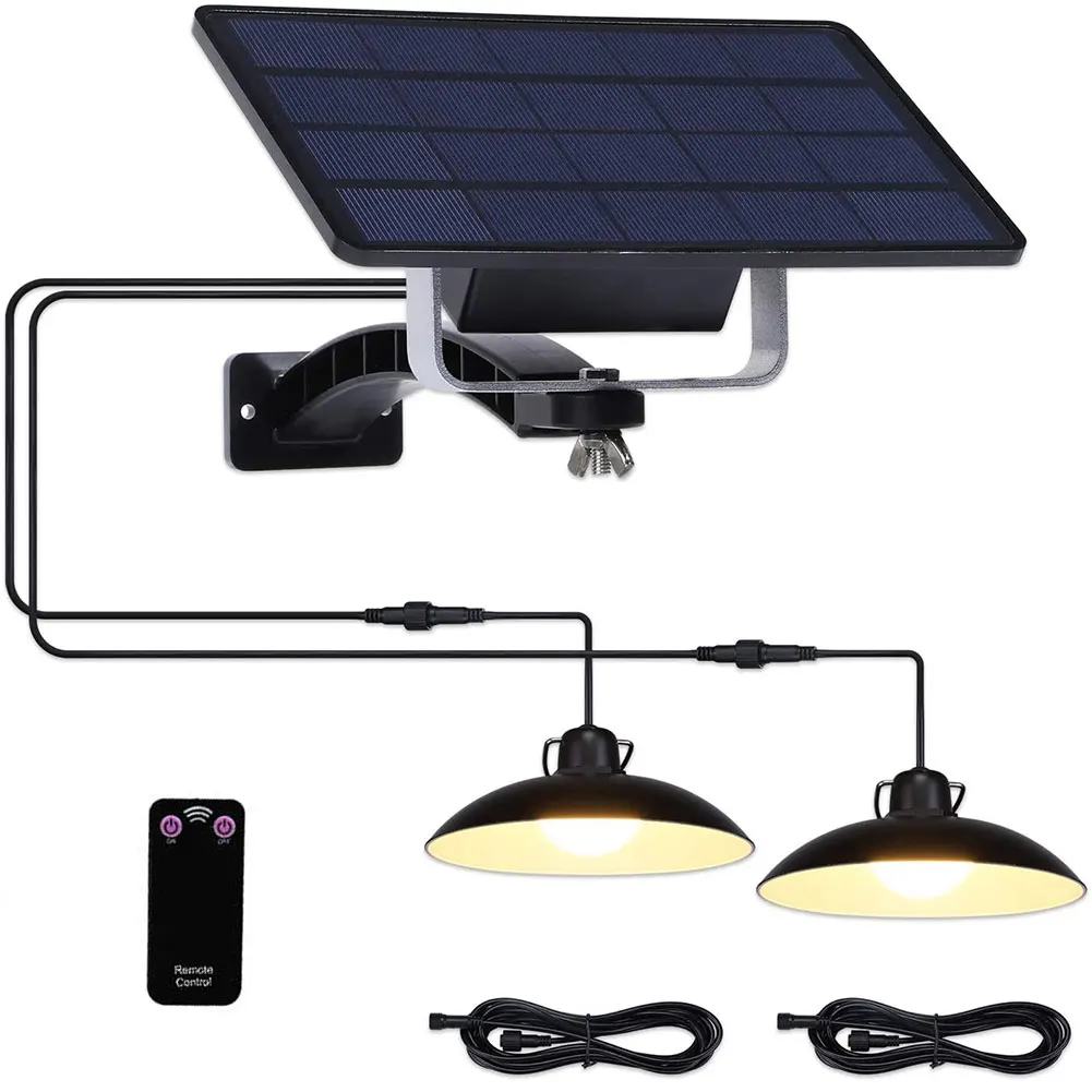 

Solar Shed Lights Waterproof Split Courtyard Lamp With Remoted Control For Garage Garden Yard Black Pendant Lamp Also Indoors