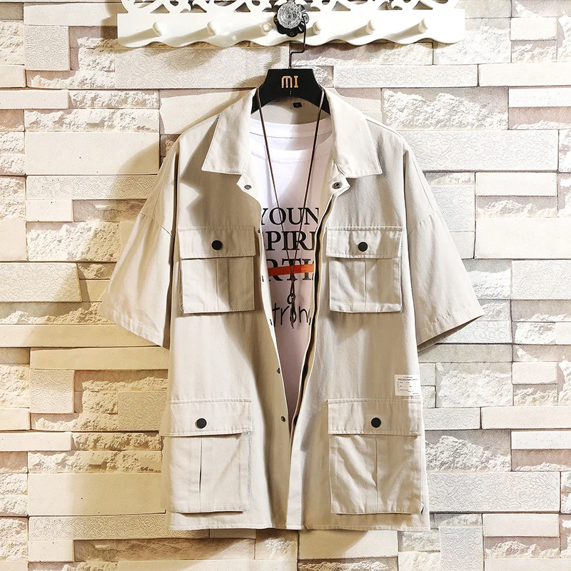 

Fashion men's summer casual shirt 2020 new short-sleeved shirt casual street large size high quality authentic summer top