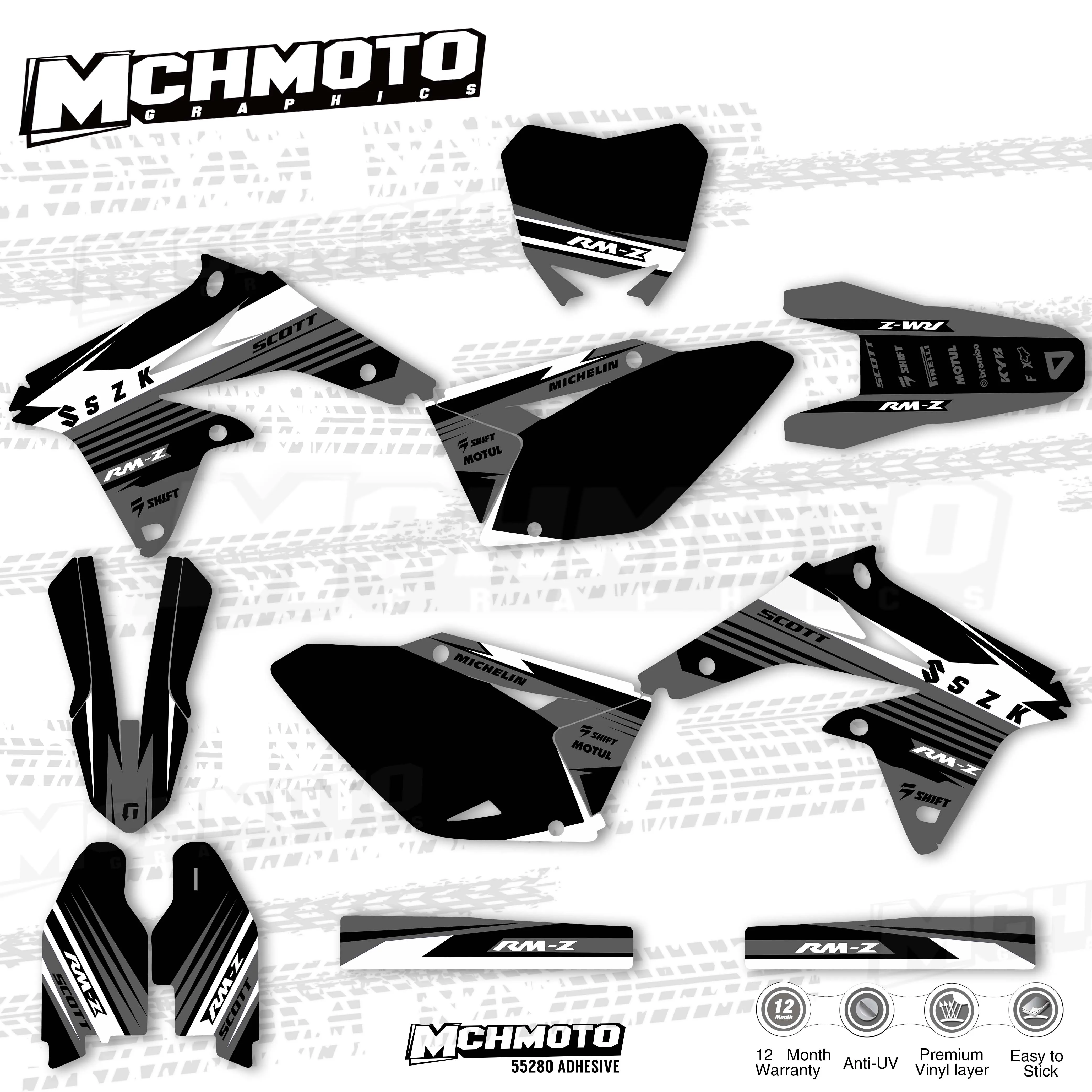 Графика MCHMFG для Suzuki 08-17RMZ450 2008 2009 2010 2011 2012 2013 2014 2015 2016 2017 Graphics | Автомобили и