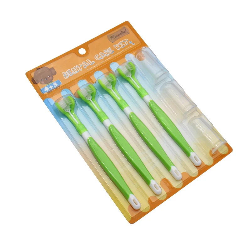 

Pet Cat Toothbrush Double Heads Teeth Brushing Dogs Teeth Cleaning Freshener Oral Care For Dog Cat Supplies