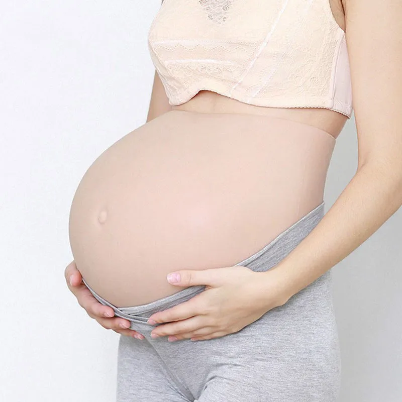 Новый мягкий силиконовый живот ложный беременный животик Pregancy Twins 8-10 месяцев 3500 г
