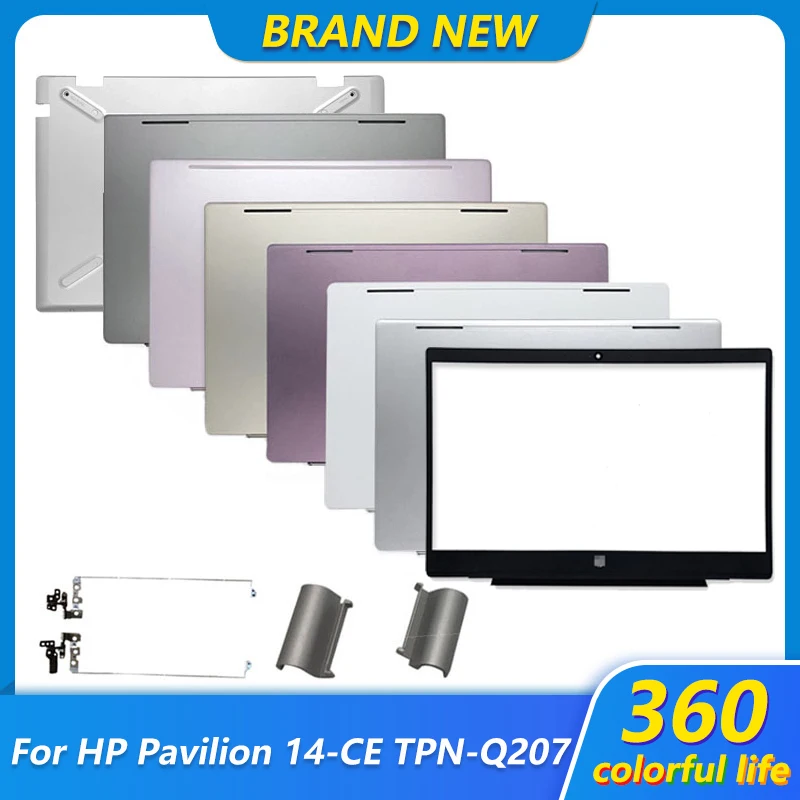 NEW Case For HP Pavilion 14-CE TPN-Q207 LCD Back Cover/Hinges/Palmrest Bottom Case Hinge Cover Screen Display Back Cover 14 Inch