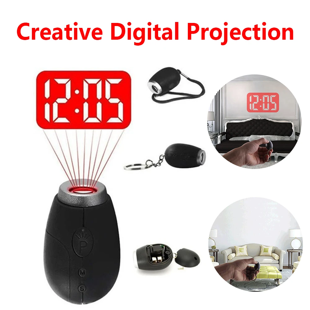 Flashlight With Time Date Keychain Function Night Light Magi