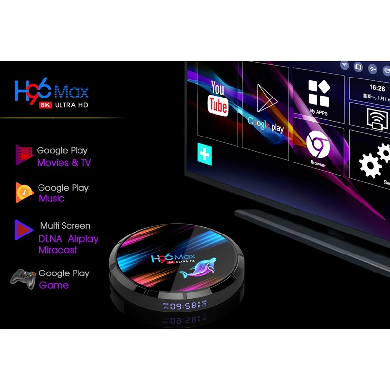 H96 MAX X3 Android 9 0 Смарт ТВ-бокс 4G + 32G беспроводной IPTV Box 8K 4K USB телеприставка WiFi 5G для