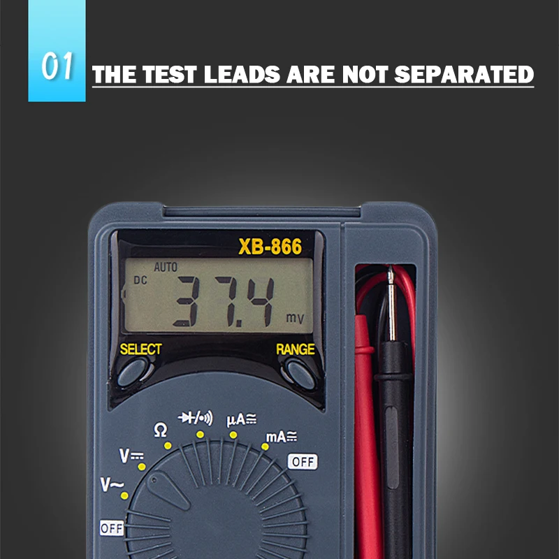 Мини мультиметр Цифровой/постоянный ток тестер напряжения тока карманный