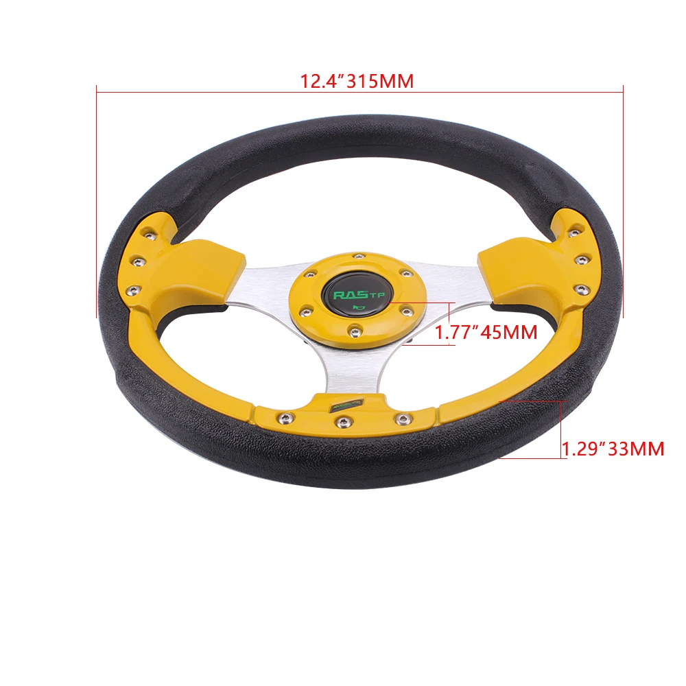 RASTP-Free Shipping 13 Inch PU Auto Racing Steering Wheels Drifting Sport Wheel 6 Blots RS-STW018-TP | Автомобили и мотоциклы