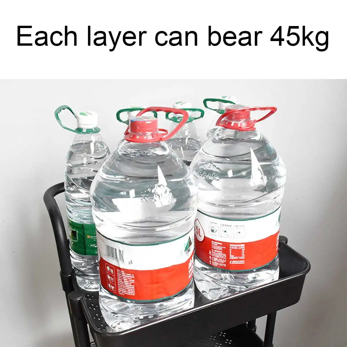 

Enhanced Edition 3Layer Kitchen Storage Rack Goods Fridge Side Shelf Removable With Wheels Bathroom Organizer Shelf Gap Holder