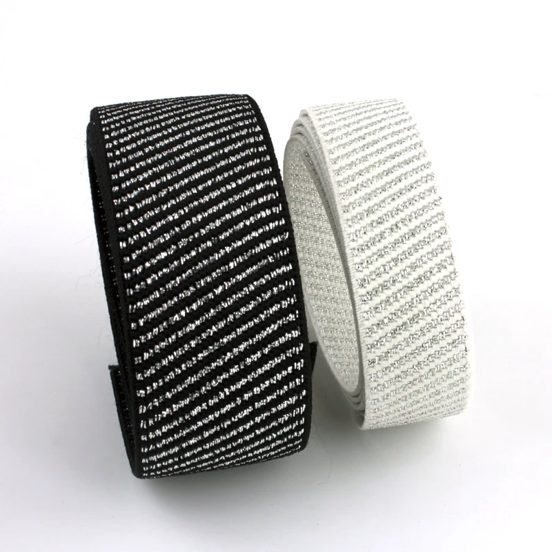 Ремень резиновый прочный для брюк и юбки модный аксессуар одежды чёрный золотой