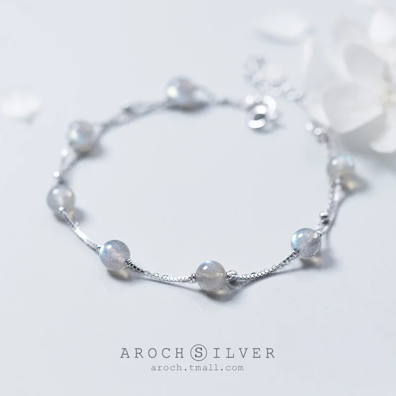 

Double Moonstone Silver Bracelet