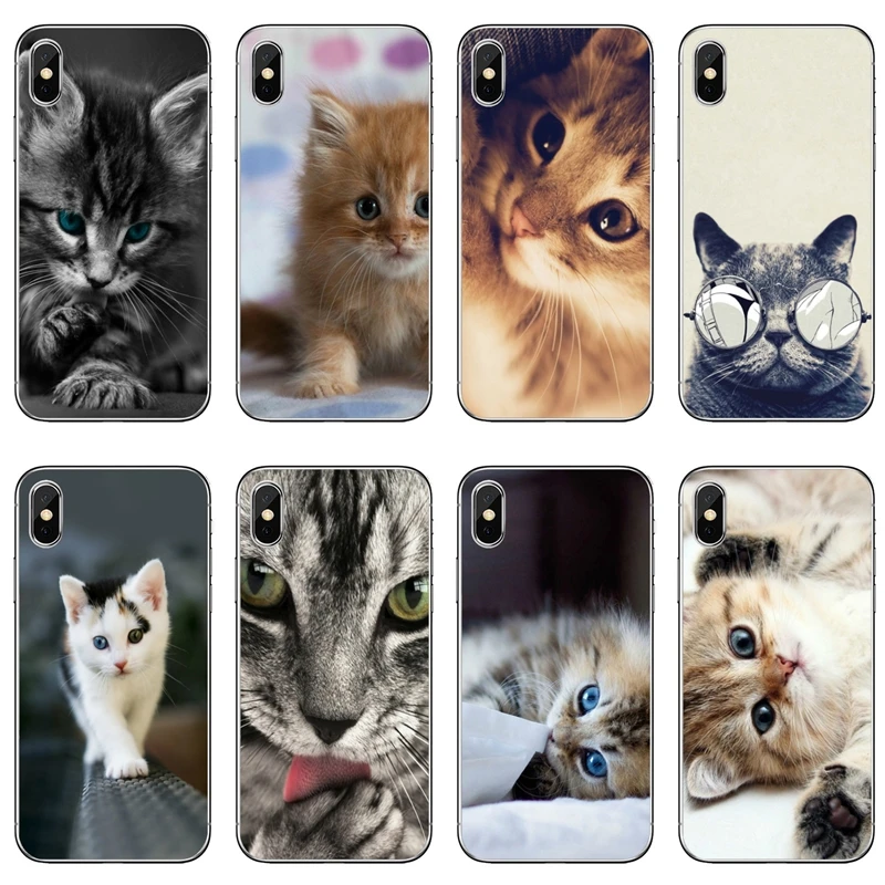 Милый Забавный черный кошки котята для iPhone 11 pro XR X XS Max 8 7 6s plus SE 5s 5c iPod Touch 5 6