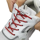 1 пара кроссовок круглые шнурки эластичный без галстука шнурки Растяжка блокировки ленивые шнурки быстрая Светоотражающие Shoelace15 цвета