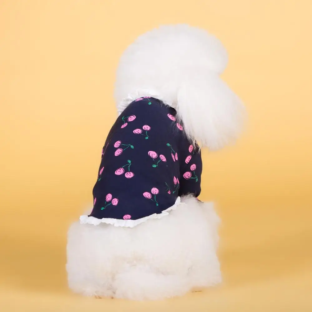 Белая/темно-синяя одежда для собак толстовка с капюшоном домашних животных