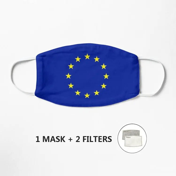 

European Union (EU) Flag Mask 3d Print Fashion Mask Mascherine