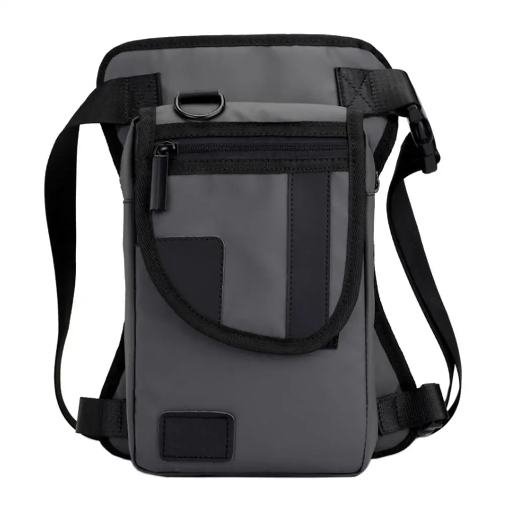 Gray Nylon Мужская парусиновая сумка с заниженной талией, поясная сумка на бедро, поясная сумка в военном стиле для езды на мотоцикле, сумка через плечо, новинка - Цвет: Gray Nylon