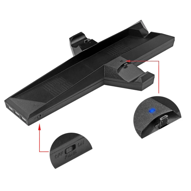 Подставка для контроллера PS4/SLIM вертикальный охлаждающий вентилятор док-станции
