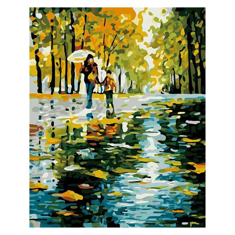 Набор для рисования маслом взрослых и детей предварительно напечатанный холст с