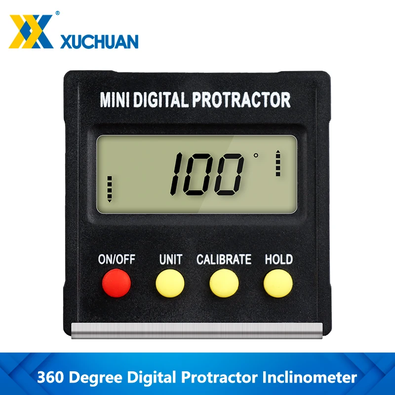 360 Degree Mini Digital Protractor Inclinometer Electronic Level Box Magnetic Base Measuring Tools | Инструменты