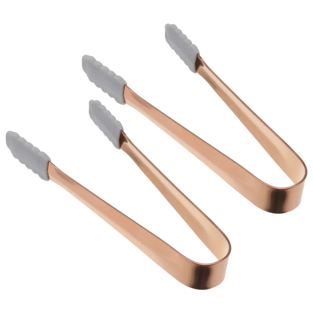

2pcs Stainless Steel Ice Tongs Serving Food Tongs Restaurant Kitchen Tongs