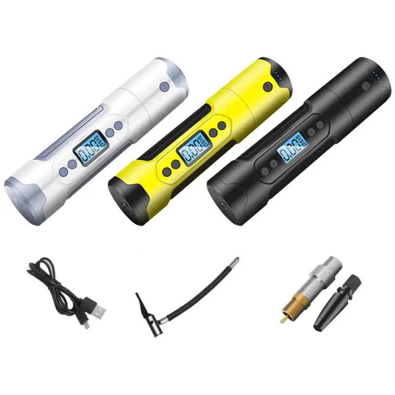 barato 1pc Sem Fio Portátil Compressor De Ar 150 Psi Pneu Inflator Carregamento Usb Com Led