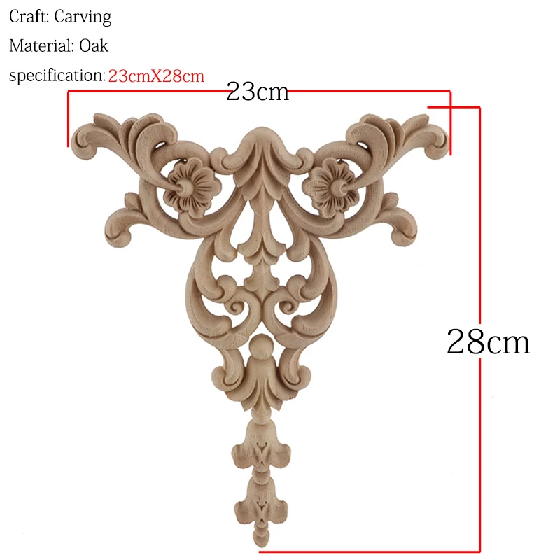 Door On The Wall Woodcarving Wood Decal Carving Lines Applique Rose Rubber Home Decoration Accessories Cabinet Hot Sal | Дом и сад