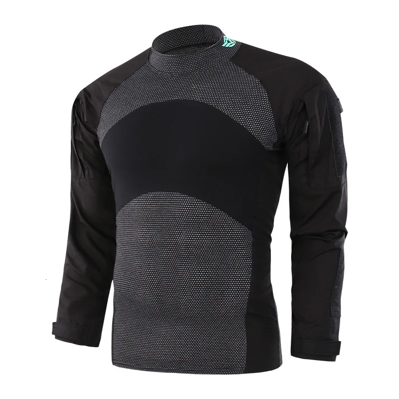 Мужские армейские тактические футболки Rip stop камуфляжная походная охотничья