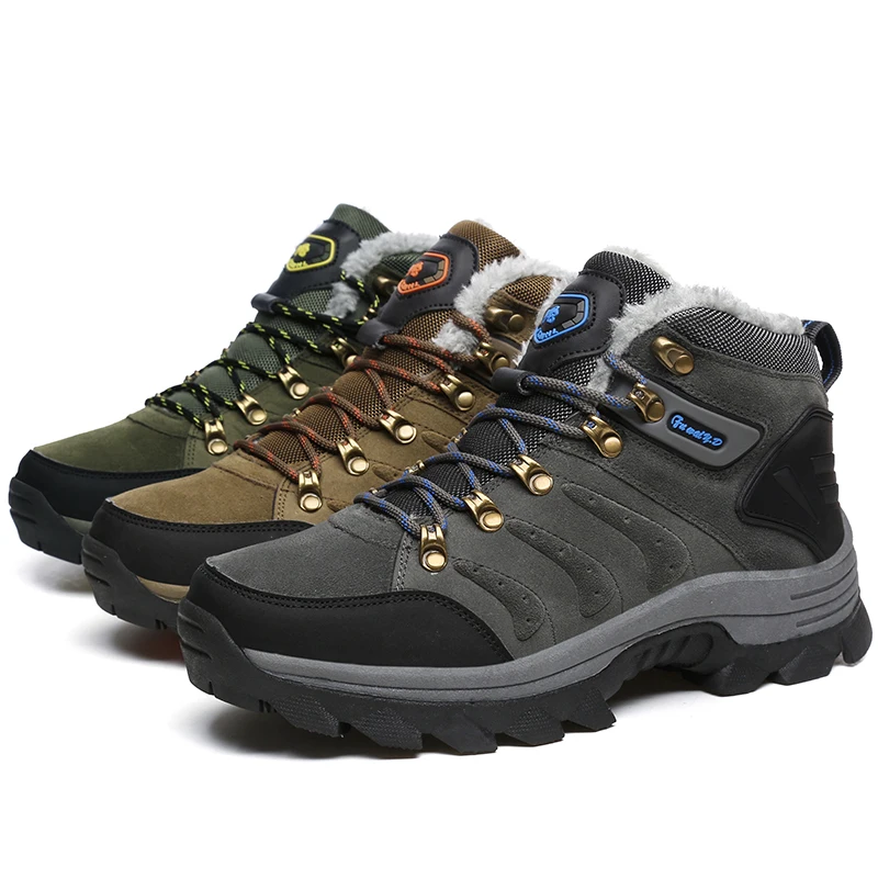 2019 новые модные зимние теплые кожаные ботинки для мужчин водонепроницаемые