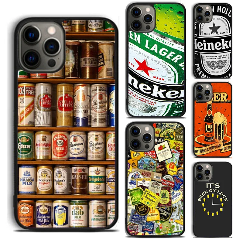 alcohol beers drink beer phone Case Cover For iPhone 5 6 7 8 Plus X XR XS SE2020 Apple 11 12 13 mini Pro Max Galaxy S20 21Ultra